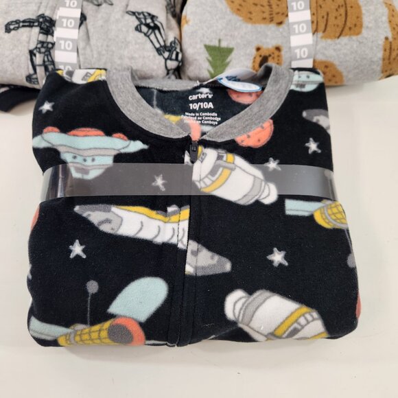 Carter's Kids Footless Sleeper Pajamas Size 10 / 10A Lot of 3 NEW - Picture 2 of 8